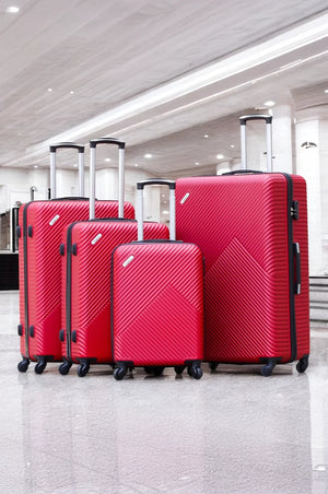 TravelGo Lightweight ABS 4 Pcs Set Luggage Bags with Spinner Wheels | 20, 24, 28, 32 Inches