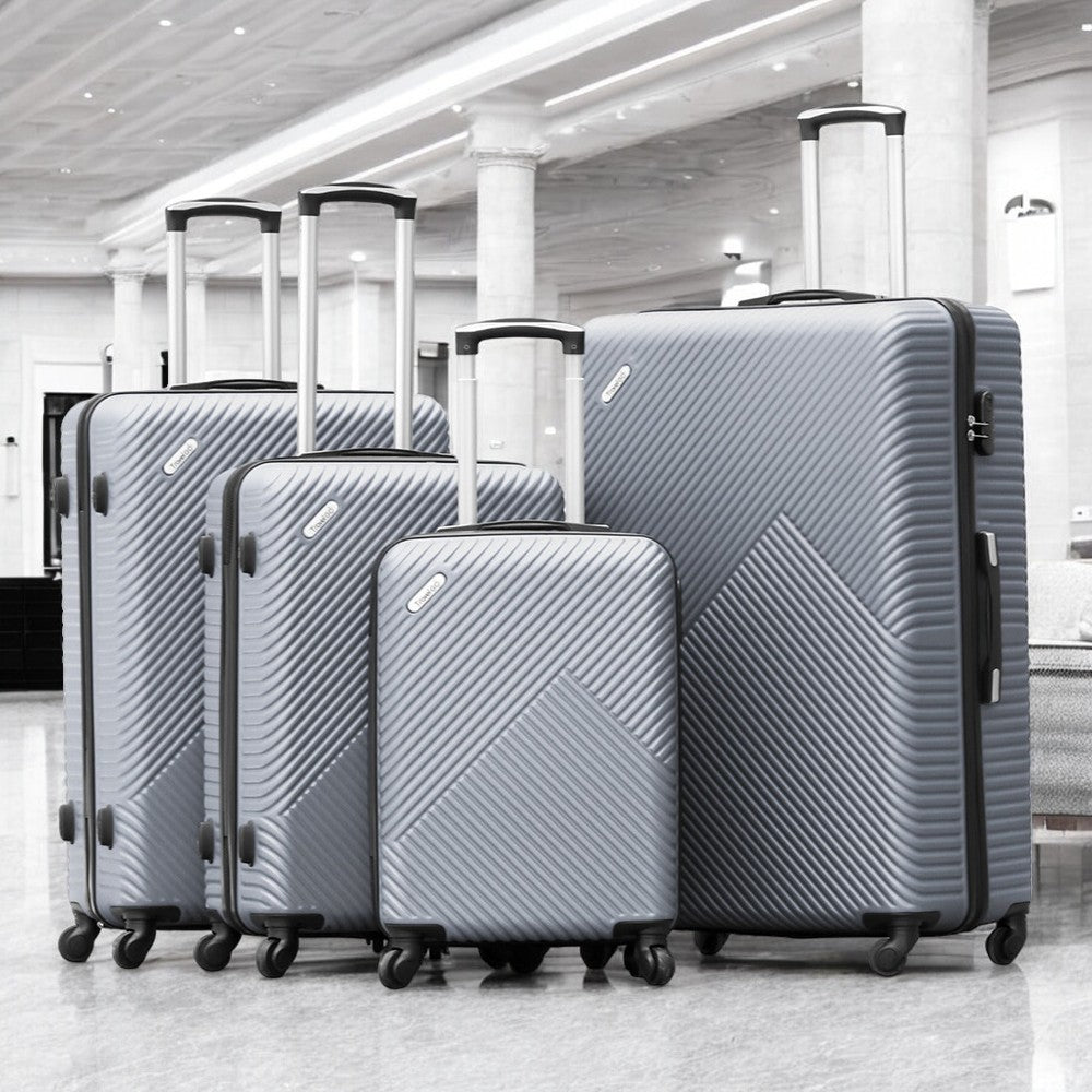 4 Piece Full Set 20inch 24inch 28inch 32inch TravelGo Lightweight ABS Luggage Bags With Spinner Wheels