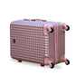 28" Rose Gold Colour Square Cut ABS Luggage Lightweight Hard Case Trolley Bag Zaappy.com
