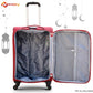 20" Soft Material Cabin Size 4 Wheel Luggage With Smartwatch Combo Gift | 7-10 Kg Capacity Zaappy