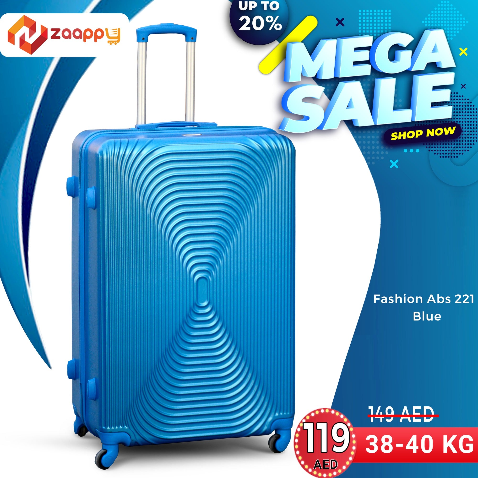 Mega Sale | Lightweight Fashion Abs Luggage | Hard Case | 38-40 Kg | 2 Year Warranty