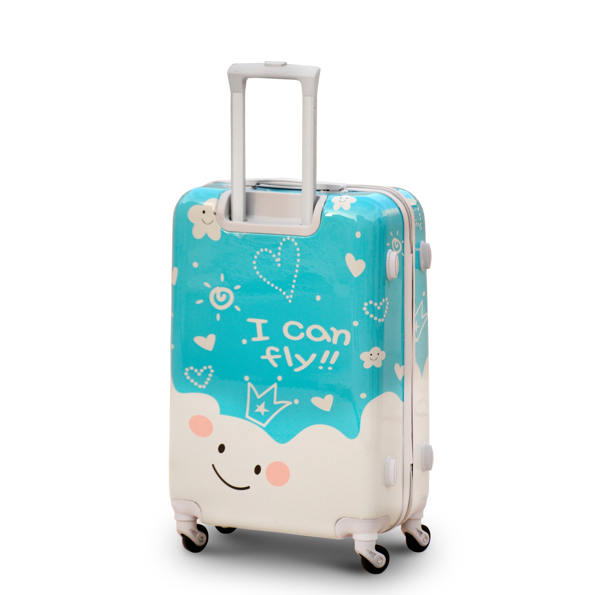 3 Pcs Set 20" 24" 28 Inches Printed Lightweight ABS Luggage | I Love Travel Blue zaappy.com