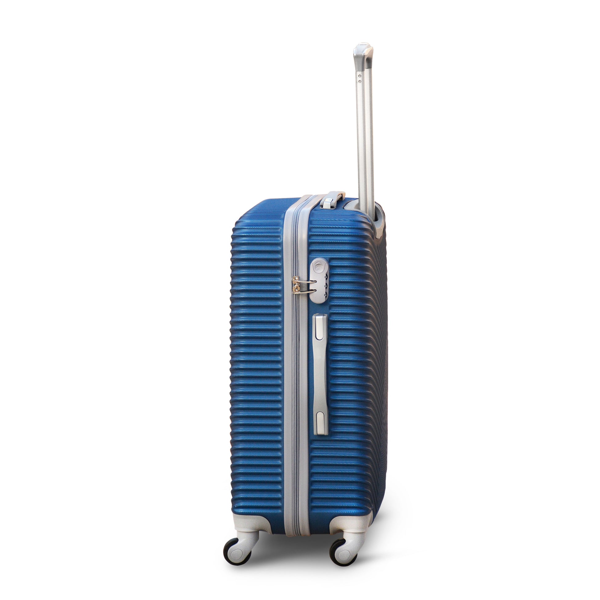 3 Pcs Set 20” 24” 28 Inches Skyline ABS Blue Lightweight ABS Luggage | Hard Case Trolley Bag zaappy uae
