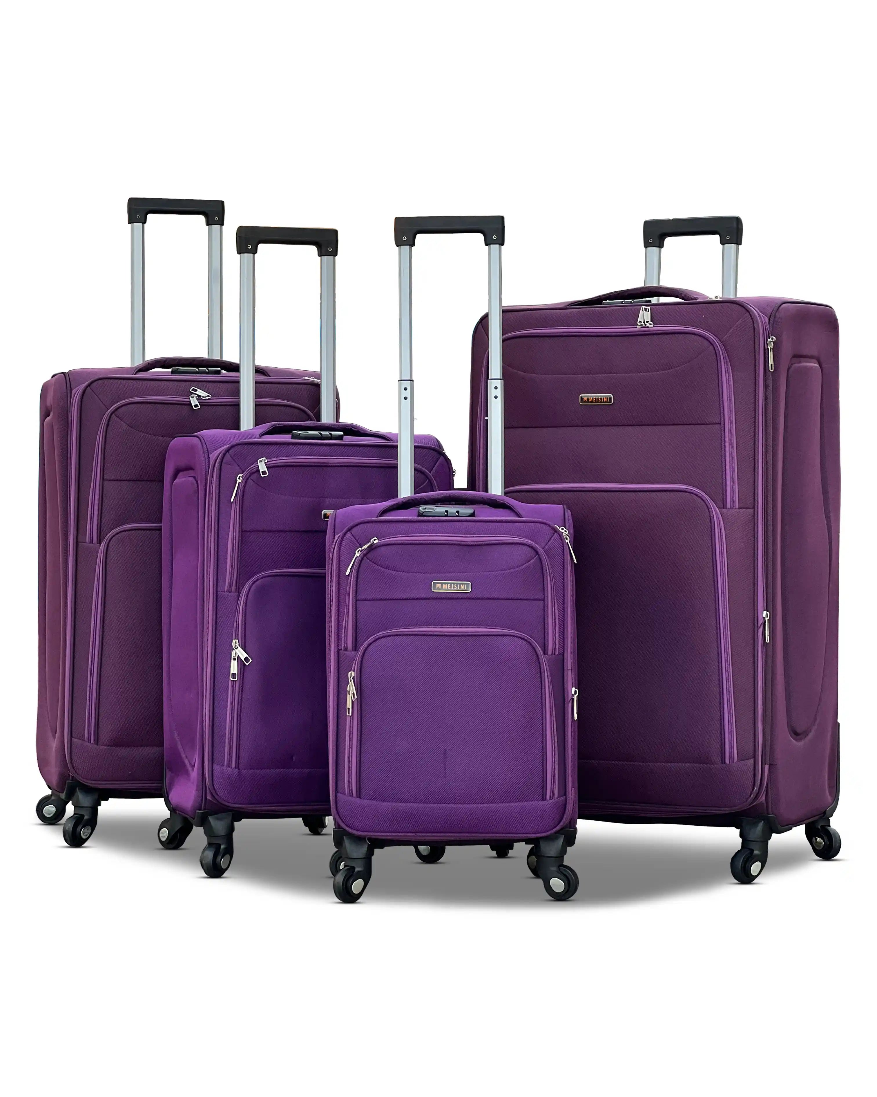 4 Piece Full Set 20" 24" 28" 32 Inches LP 4 Wheel 0169 Lightweight Soft Material Luggage Bag