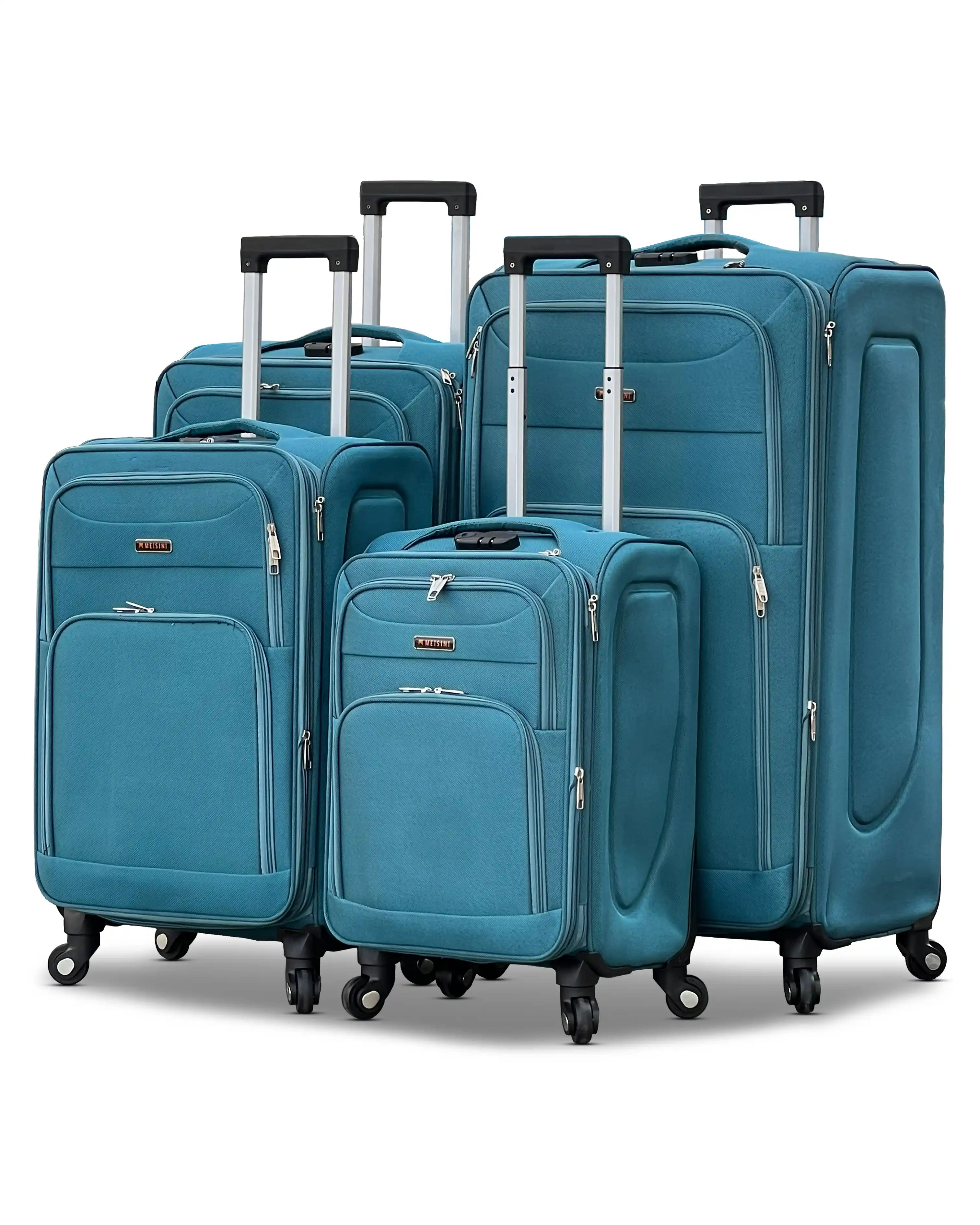 4 Piece Full Set 20" 24" 28" 32 Inches LP 4 Wheel 0169 Lightweight Soft Material Luggage Bag