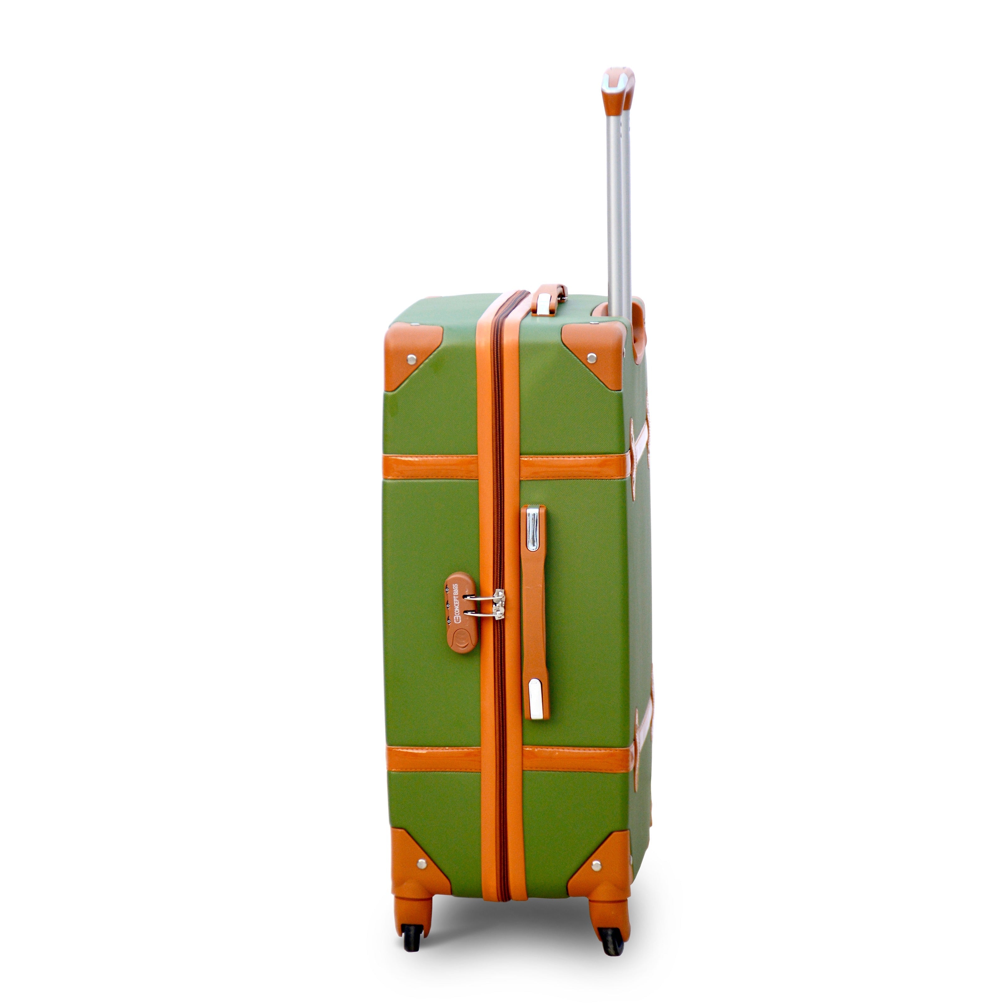 28" Green Lightweight Corner Guard ABS Luggage | Hard Case Trolley Bag