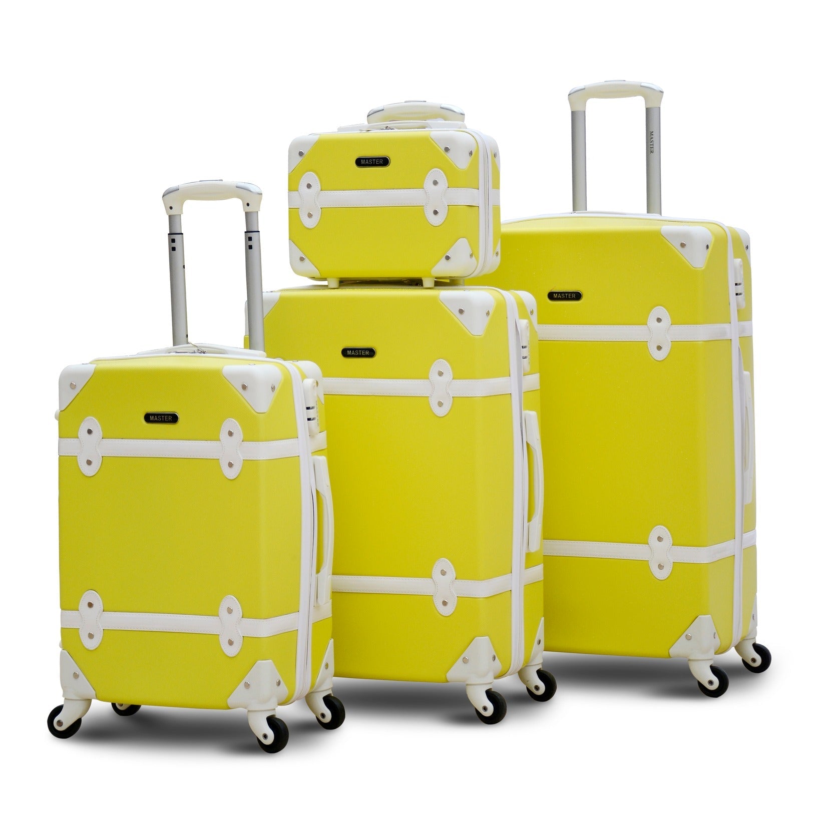 4 Piece Full Set 7" 20" 24" 28 Inches Corner Guard ABS Lightweight Luggage Bag With Spinner Wheel Zaappy