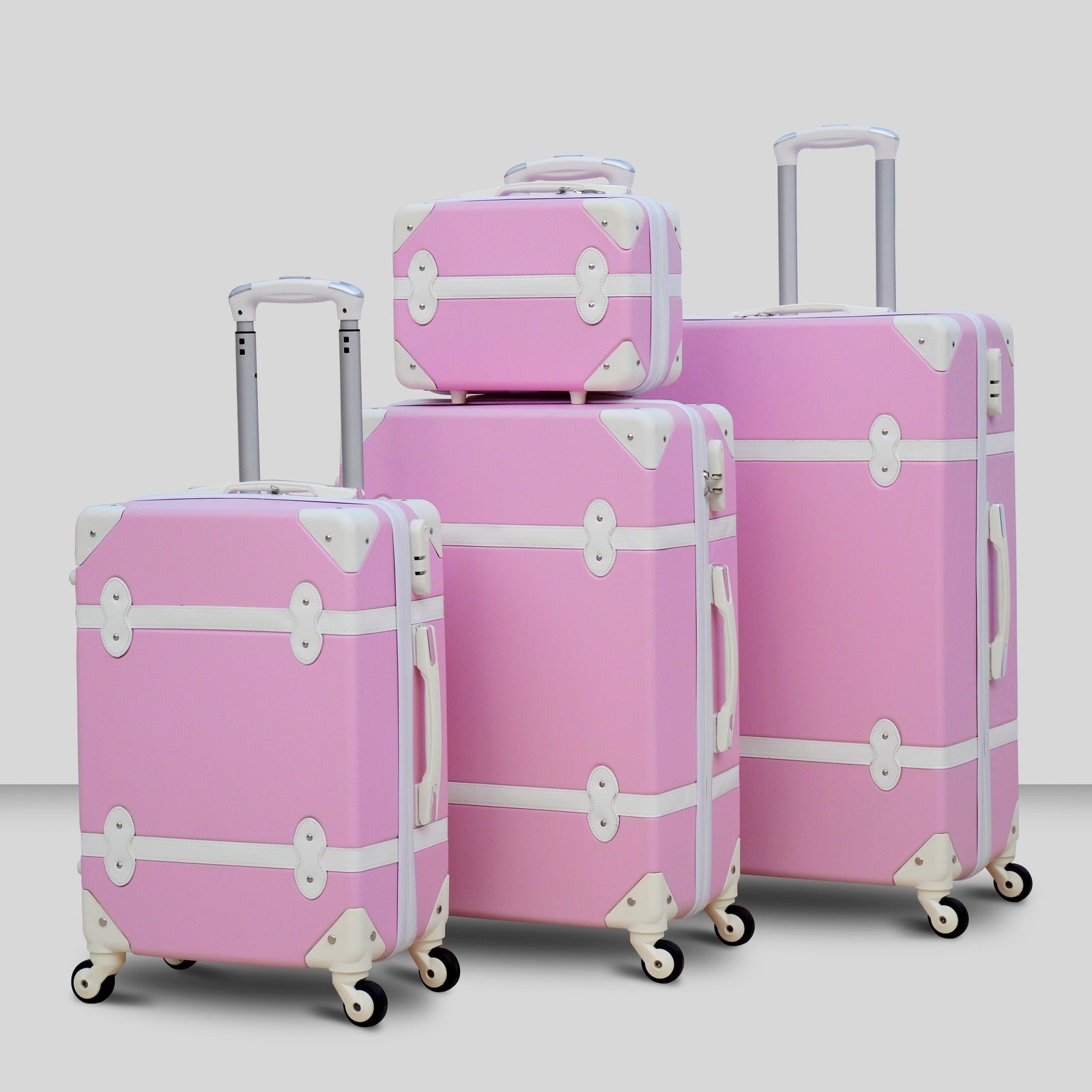 4 Piece Full Set 7" 20" 24" 28 Inches Corner Guard ABS Lightweight Luggage Bag With Spinner Wheel Zaappy