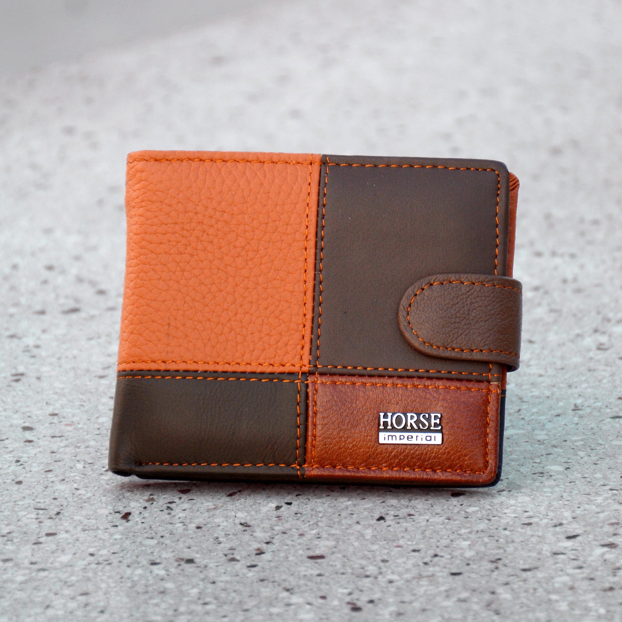 Men's Genuine Leather Wallet | 2 Fold Button Wallet wlt0004 | Llwltglcht