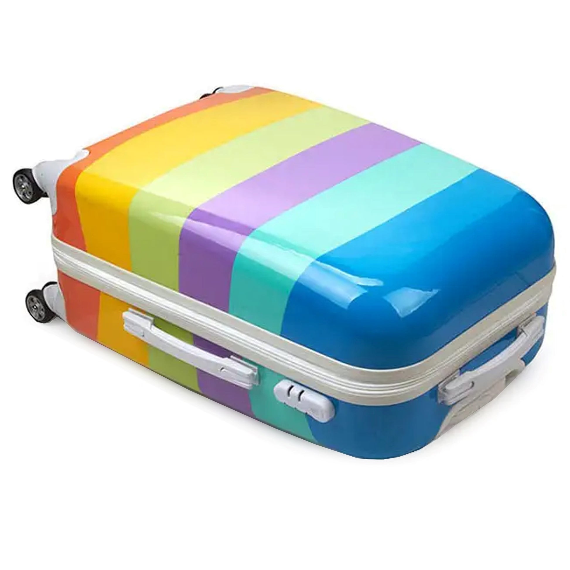 3 Pcs Set  20" 24" 28 Inches Rainbow Printed Lightweight ABS Luggage | Hard Case Trolley Bag zaappy.com