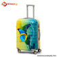 3 Pcs Set 20" 24" 28 Inches Green Colour Printed Butterfly Light Weight ABS Luggage | Hard Case Trolley Bag zaappy.com