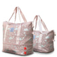 ABC Printed Expandable Lightweight Outdoor Bag with Luggage Handle Sleeve - Water Resistant
