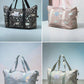ABC Printed Expandable Lightweight Outdoor Bag with Luggage Handle Sleeve - Water Resistant