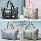 ABC Printed Expandable Lightweight Outdoor Bag with Luggage Handle Sleeve - Water Resistant