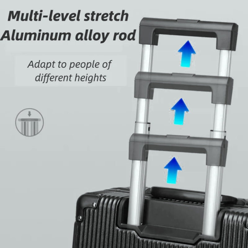 20 Inch Aluminium Framed Hard Shell Without Zipper Carry On Luggage Bags with Spinner Wheels