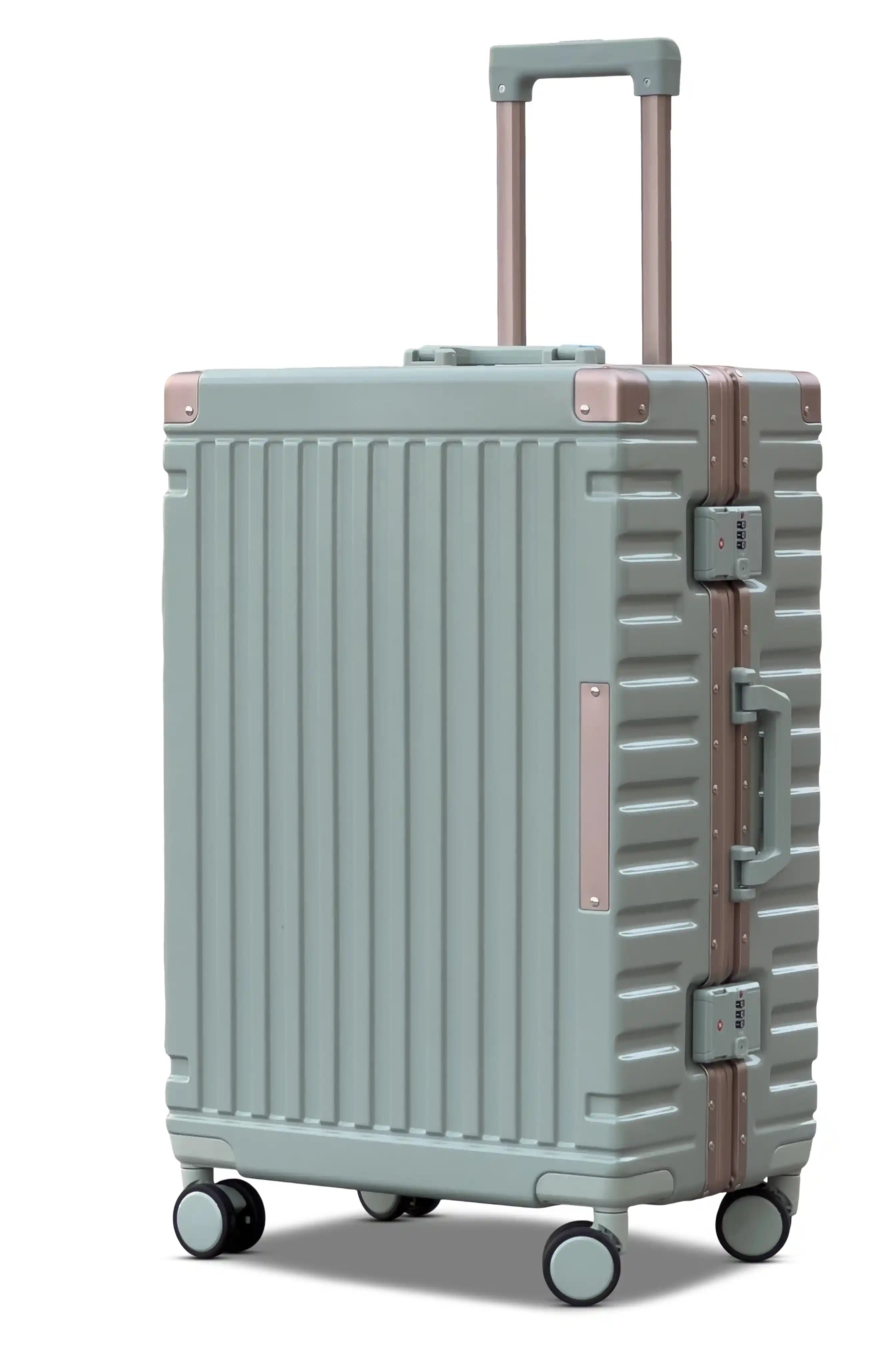 Aeris Aluminium Framed Lightweight 3 Pcs Set (20/24/28 Inch) Luggage Bags with Smooth Spinner Wheels