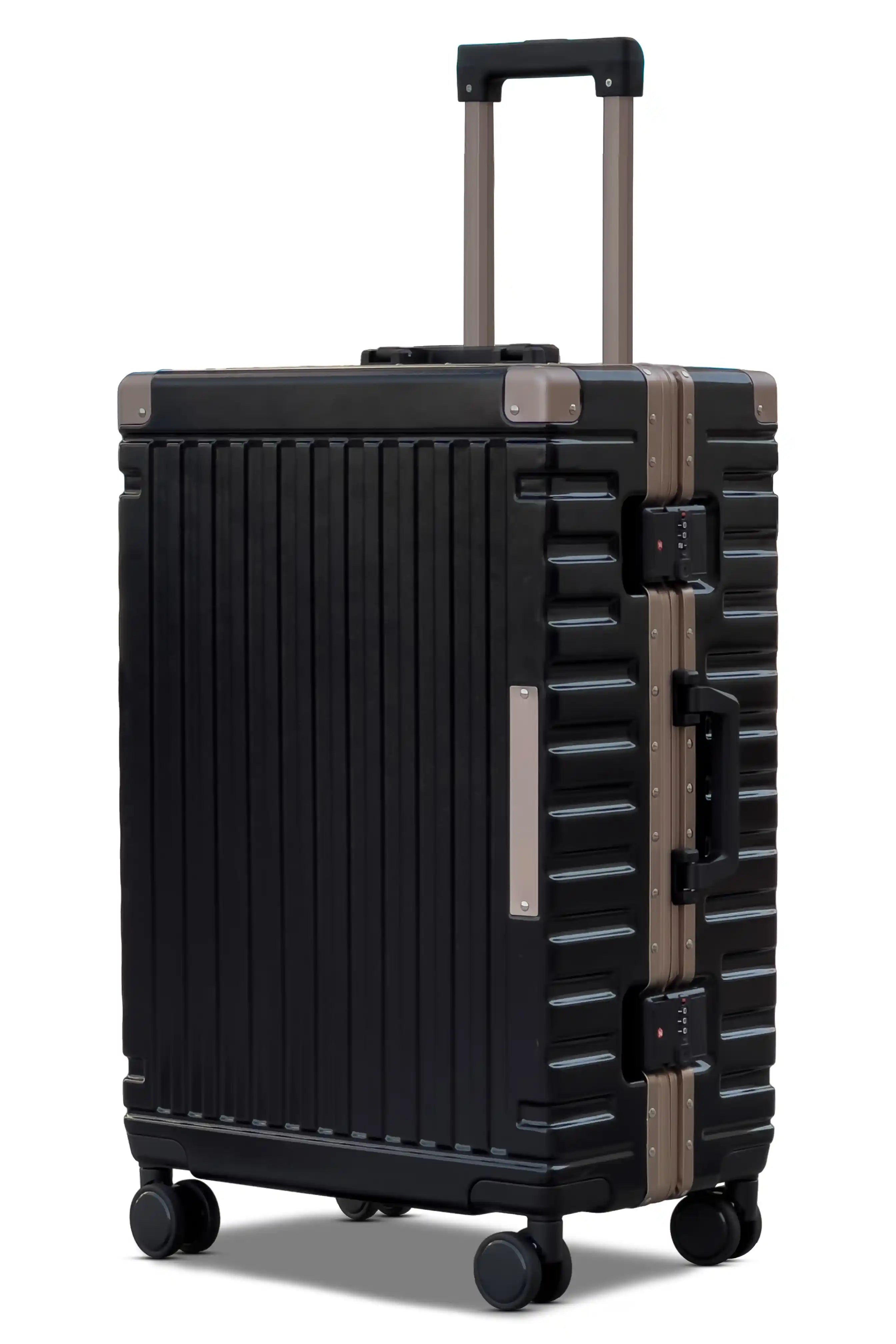 Aeris Aluminium Framed Lightweight 3 Pcs Set (20/24/28 Inch) Luggage Bags with Smooth Spinner Wheels