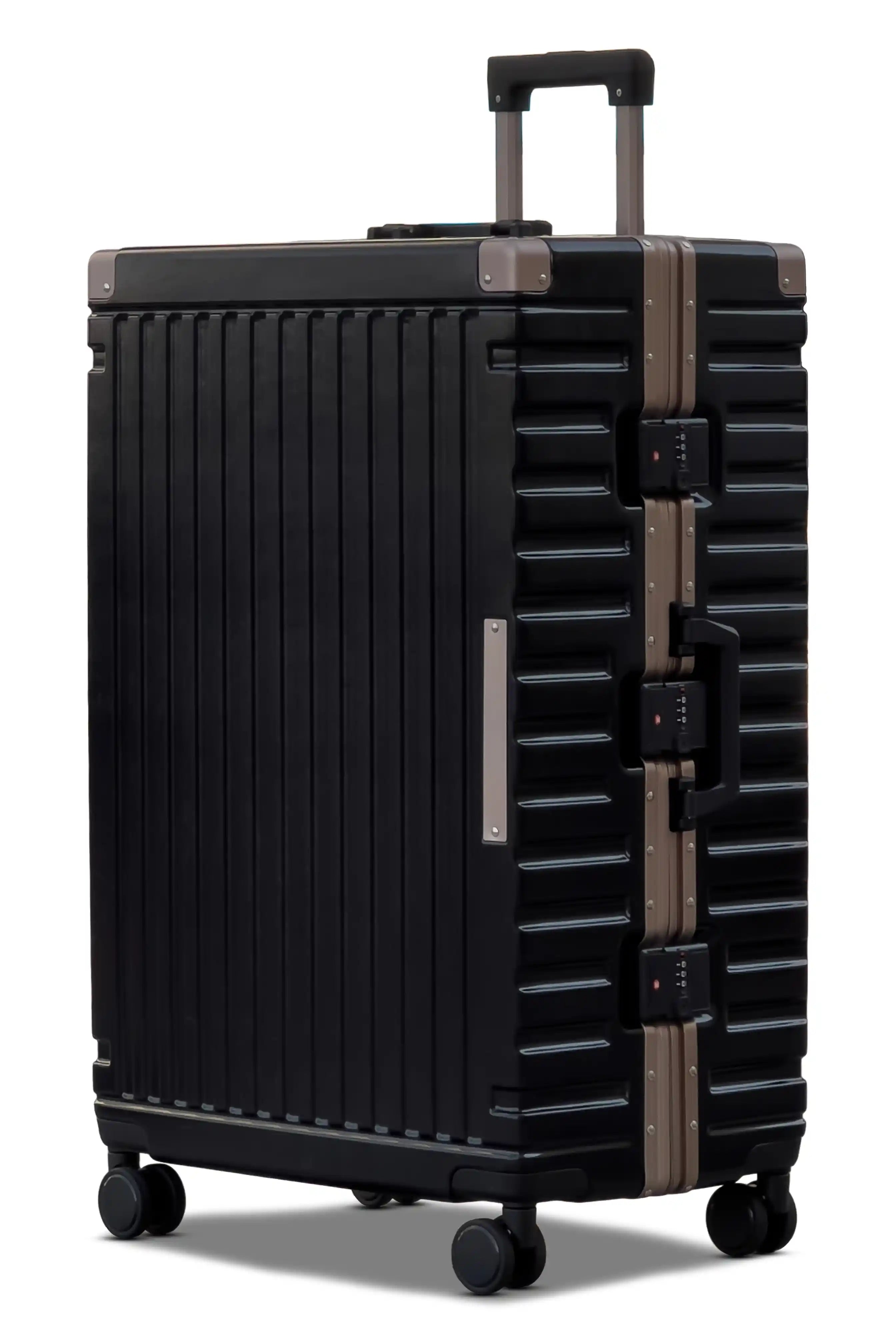 Aeris Aluminium Framed Lightweight 3 Pcs Set (20/24/28 Inch) Luggage Bags with Smooth Spinner Wheels