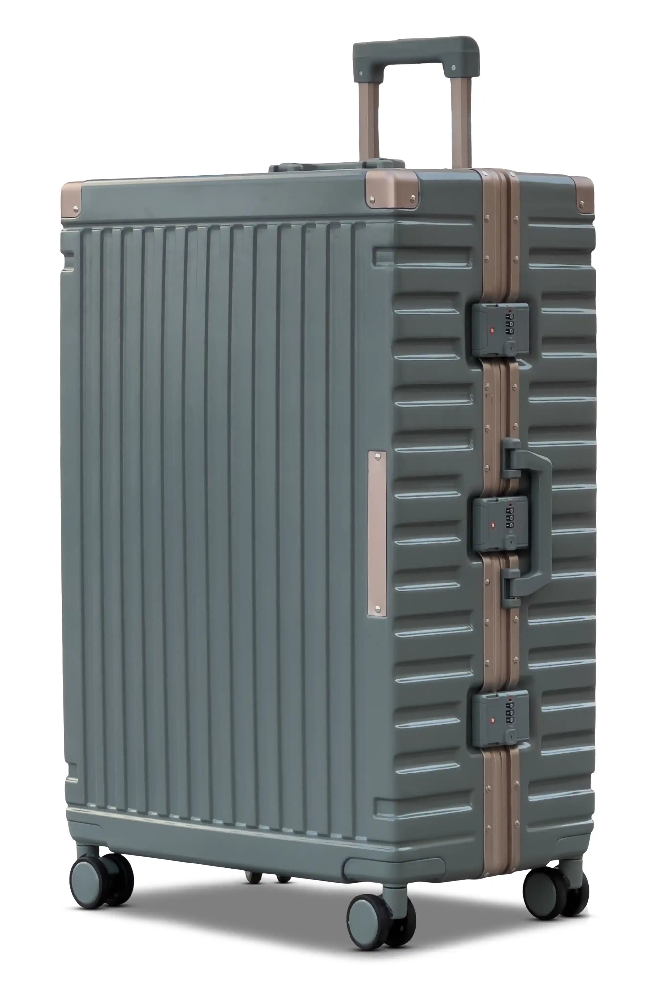Aeris Aluminium Framed Lightweight 3 Pcs Set (20/24/28 Inch) Luggage Bags with Smooth Spinner Wheels
