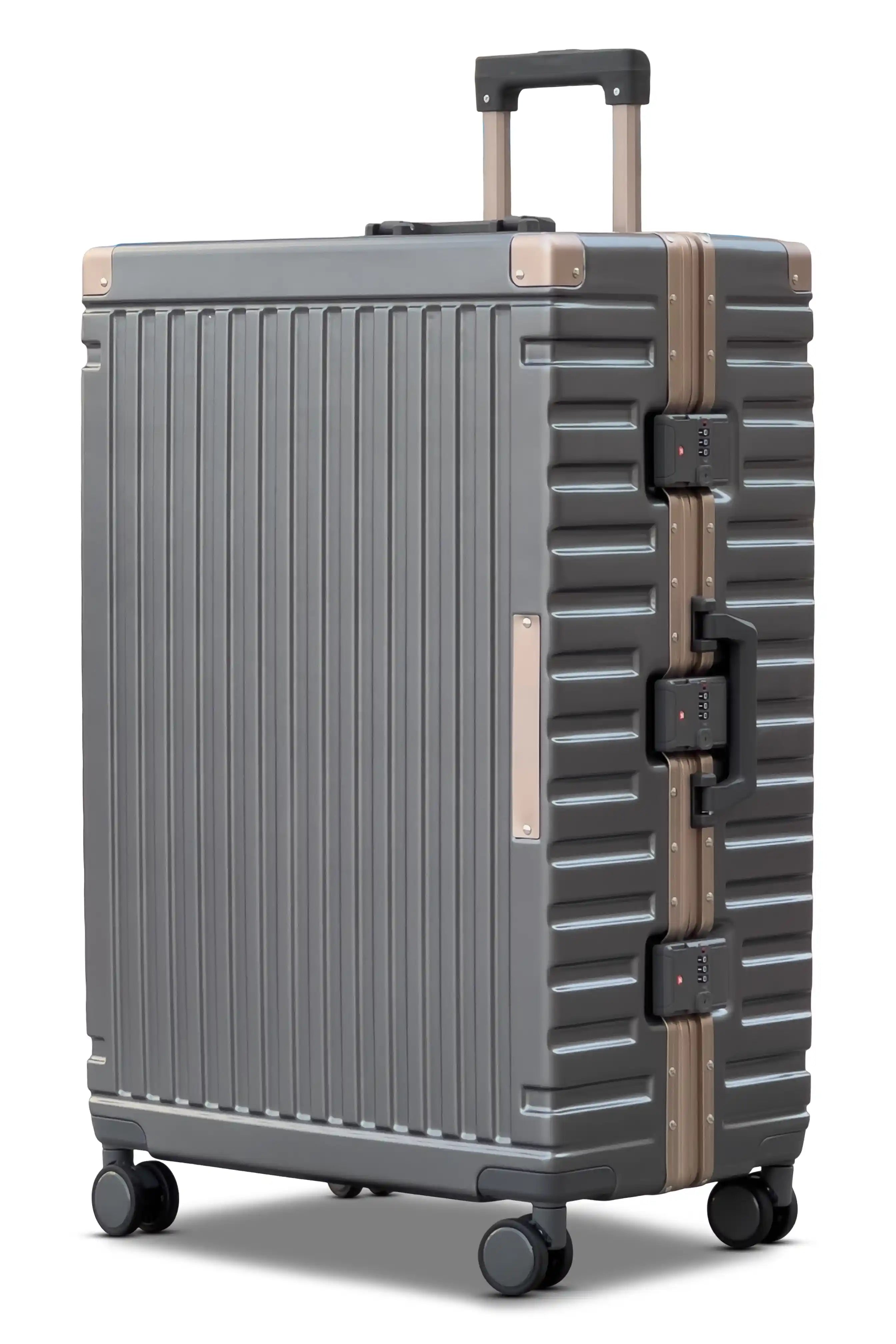 Aeris Aluminium Framed Lightweight 3 Pcs Set (20/24/28 Inch) Luggage Bags with Smooth Spinner Wheels