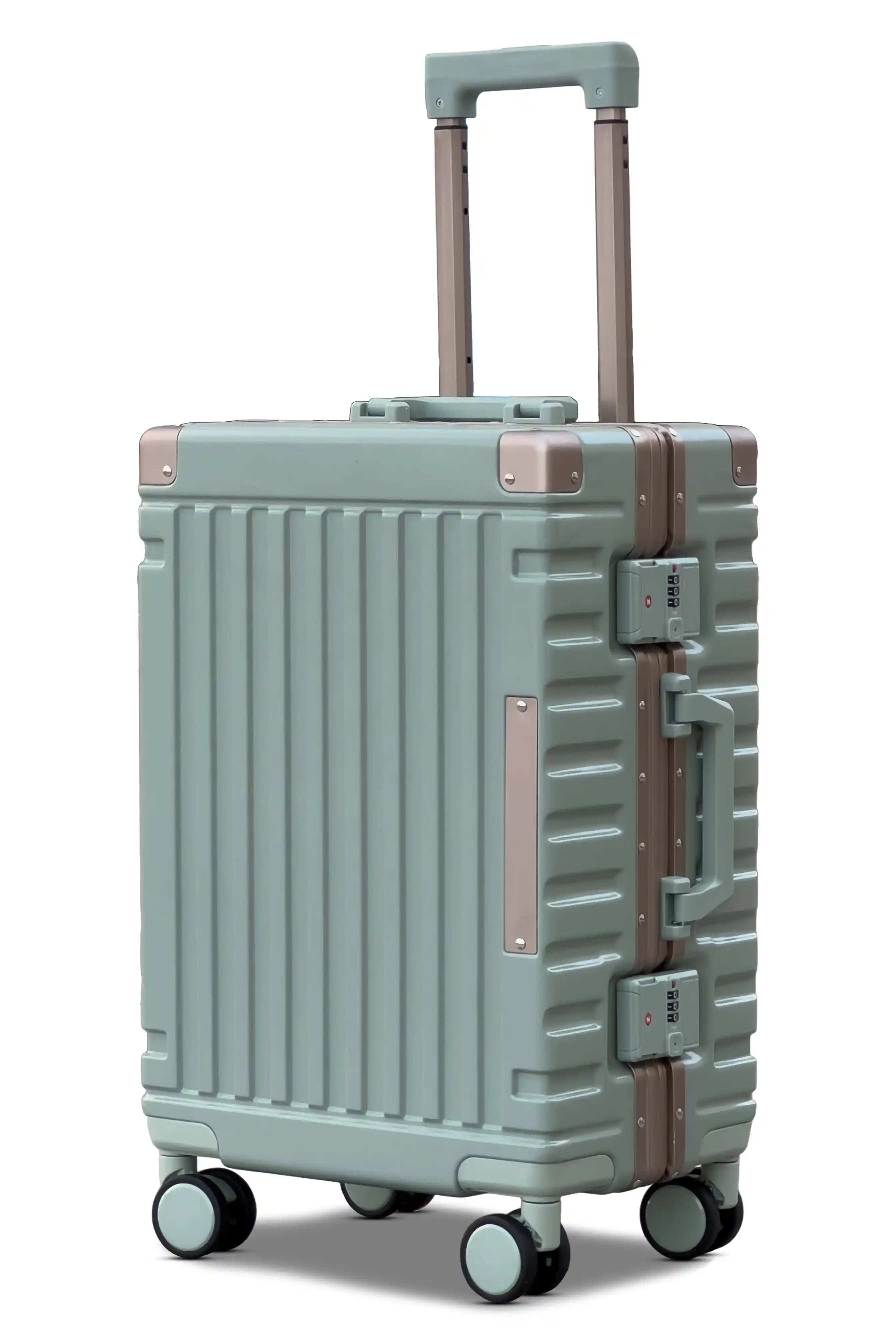 Aeris Aluminium Framed Lightweight 3 Pcs Set (20/24/28 Inch) Luggage Bags with Smooth Spinner Wheels