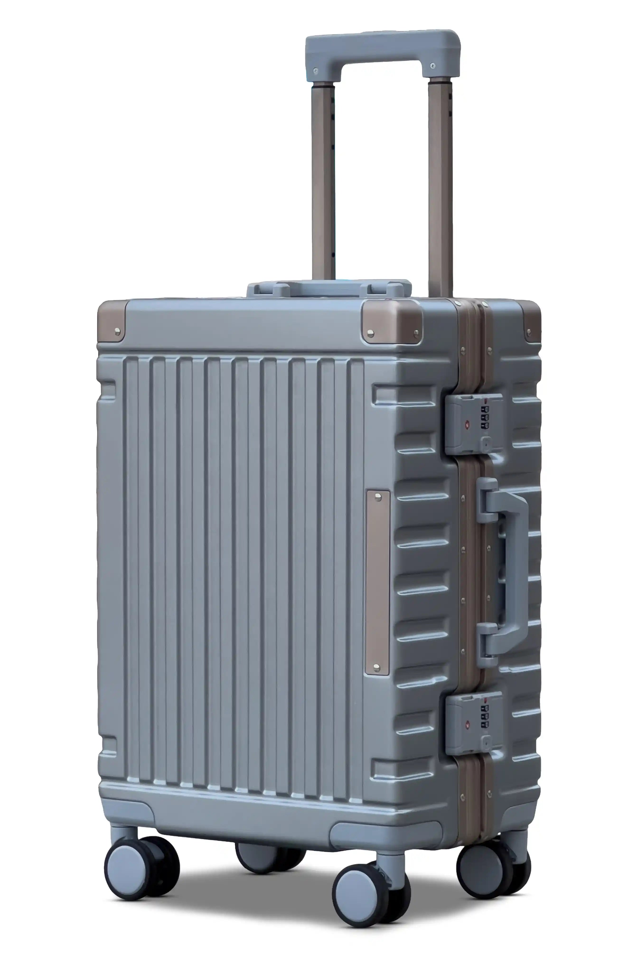 20 Inch Cabin Size Aeris Aluminium Framed Lightweight Luggage Bags with Smooth Spinner Wheels