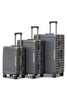 Aeris Aluminium Framed Lightweight PC 3 Pcs Set (20/24/28 Inch) Luggage Bags with Smooth Spinner Wheels
