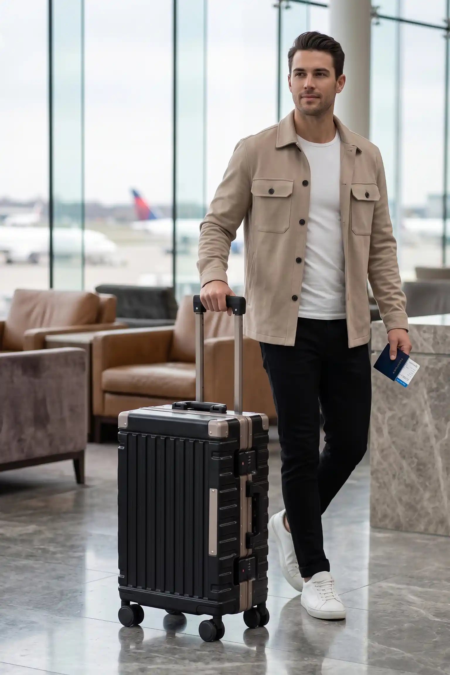 Aeris Aluminium Framed Lightweight 3 Pcs Set (20/24/28 Inch) Luggage Bags with Smooth Spinner Wheels