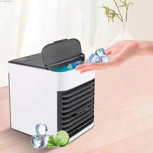 3-in-1 Portable USB Air Cooler Fan | Evaporative Mini Air Conditioner With LED Light