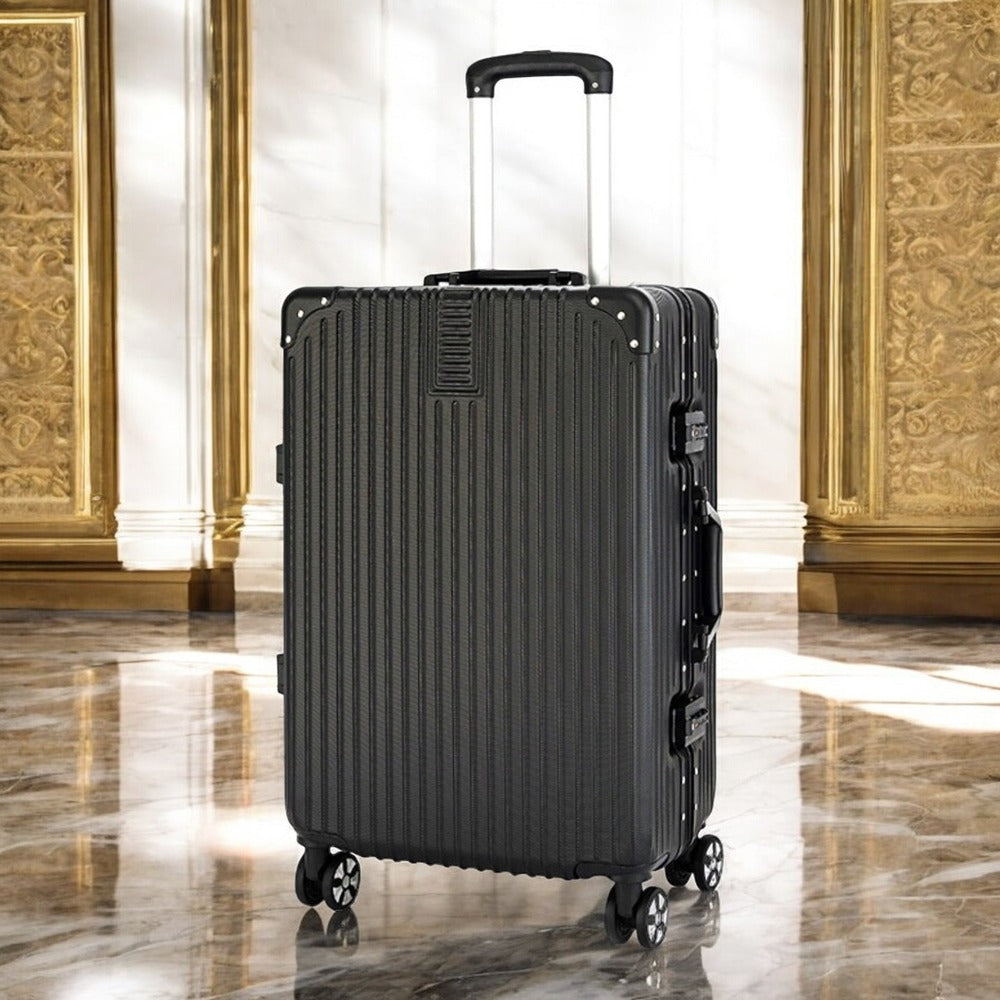 Aluminium Framed ABS Hard Shell Without Zipper Carry On TSA Luggage Zaappy.com