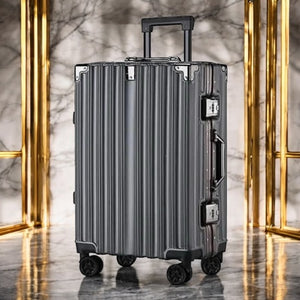 Black Aluminium Framed Hard Shell Without Zipper TSA Spinner Wheel Luggage | 3 Piece Set 20