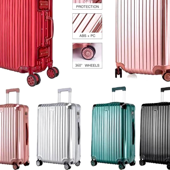 20 Inch Aluminium Framed Hard Shell Without Zipper Carry On Luggage Bags with Spinner Wheels