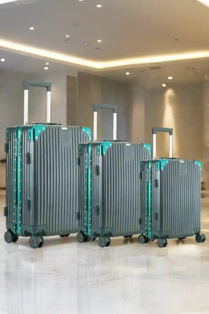 Aluminium Framed Hard Shell Luggage Without Zipper Suitcase with 8 Smooth Spinner Wheels | 3 Piece Set 20, 24 and 28 Inches