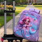 Aqua Queeny Wheeled 3 Pcs Set School Bag, Lightweight With Removable facility 