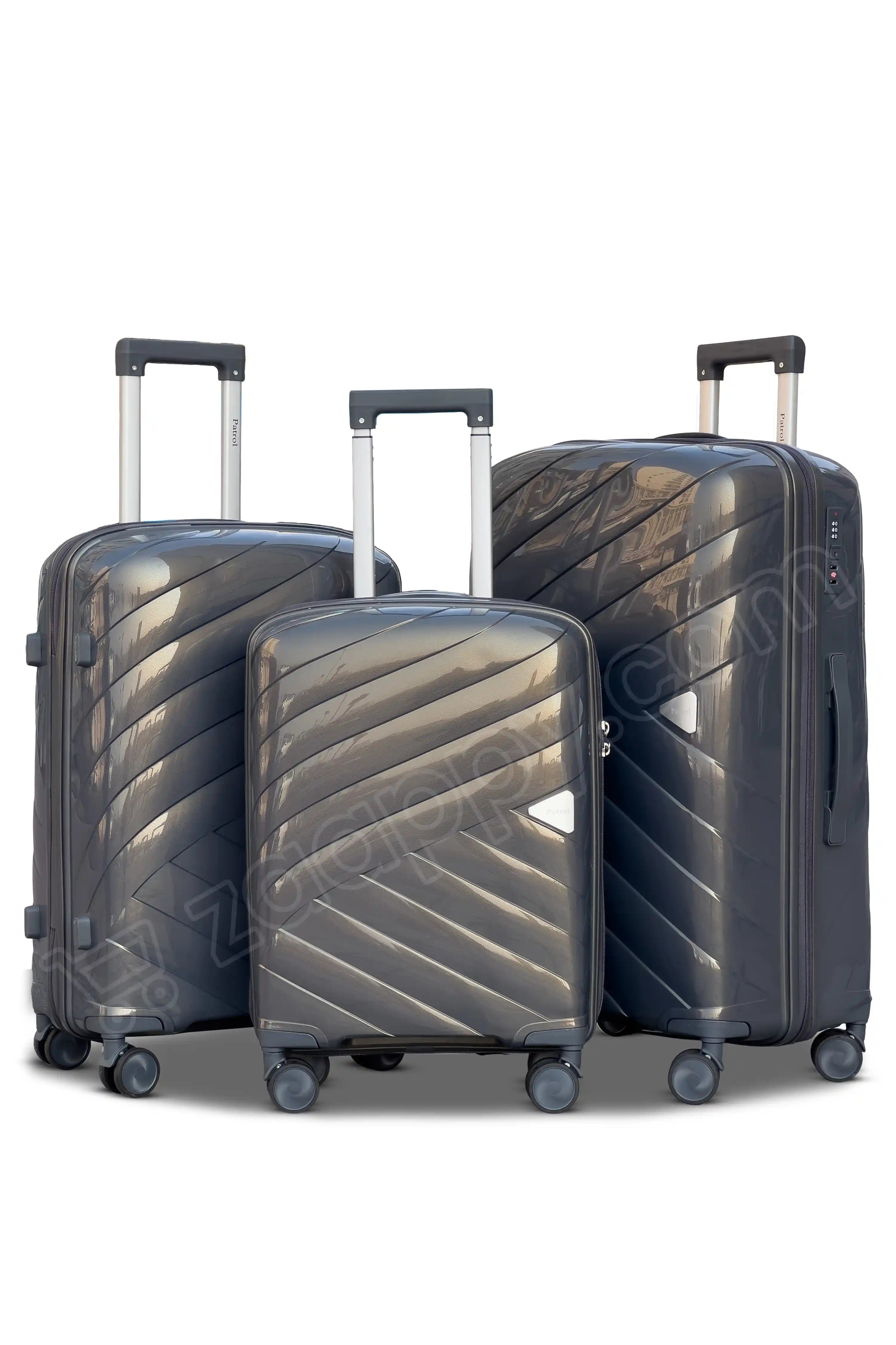 Aqualite Glossy 4 Pcs Hardside Luggage Set Durable Unbreakable PP Spinner Suitcase