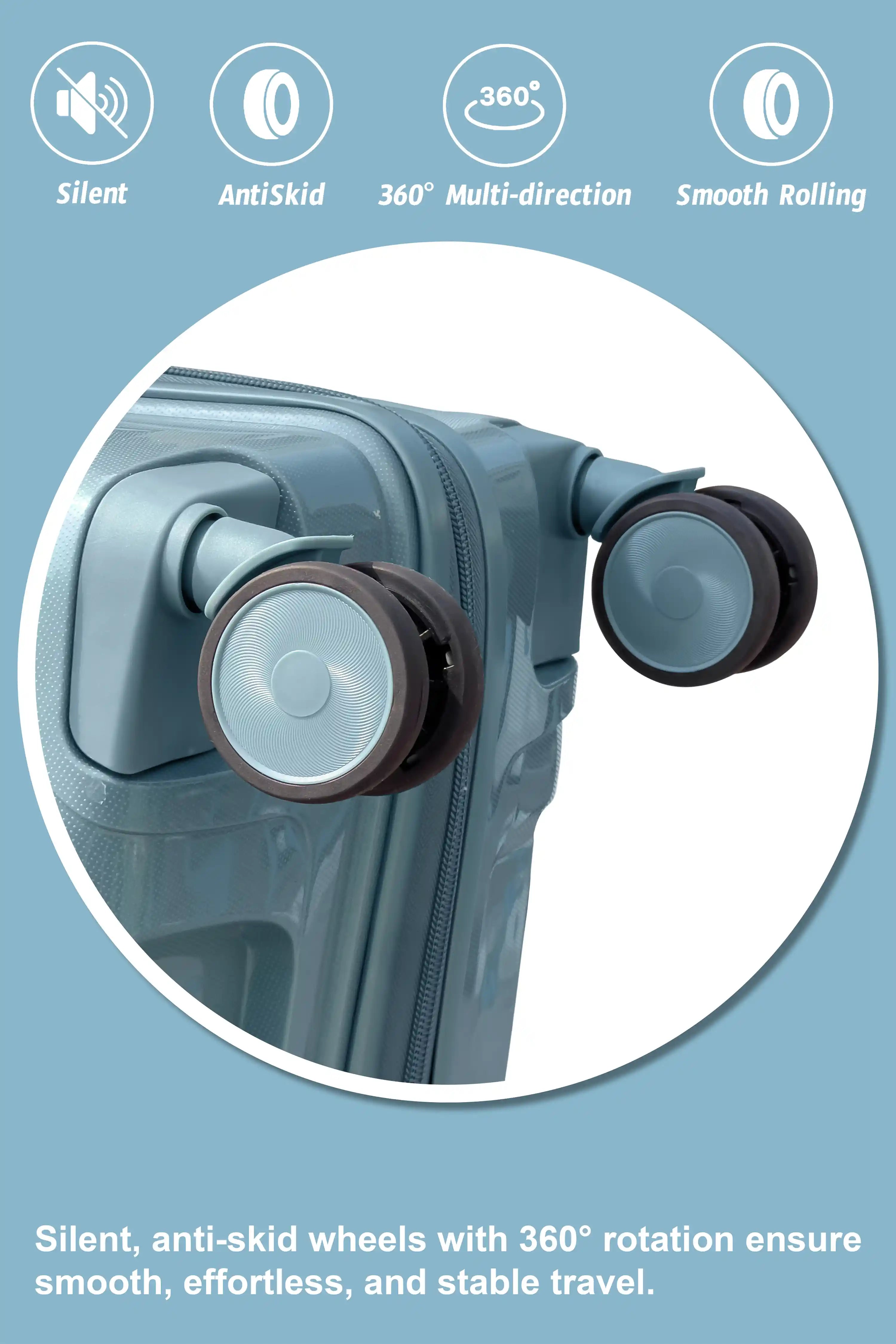 Aqualite Glossy 4 Pcs Hardside Luggage Set Durable Unbreakable PP Spinner Suitcase