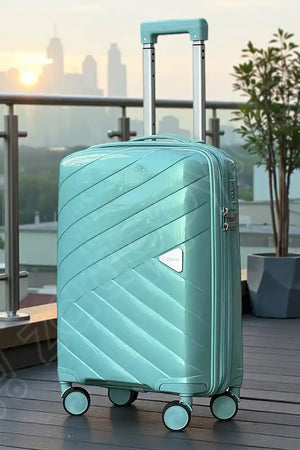 20 Inch Aqualite Glossy PP Unbreakable Hard Shell Cabin Carry On Luggage with Spinner Wheels