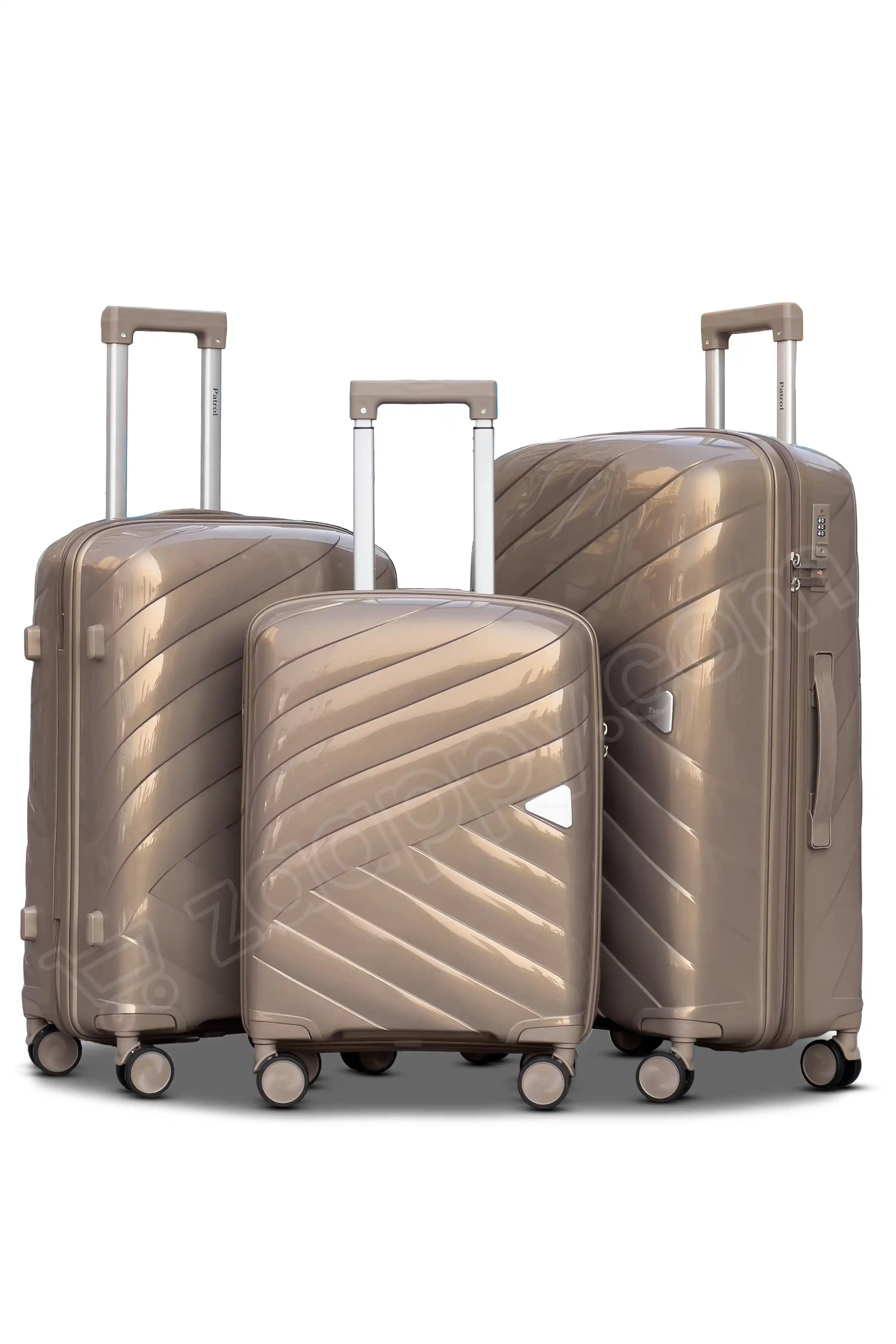 Aqualite Glossy 4 Pcs Hardside Luggage Set Durable Unbreakable PP Spinner Suitcase