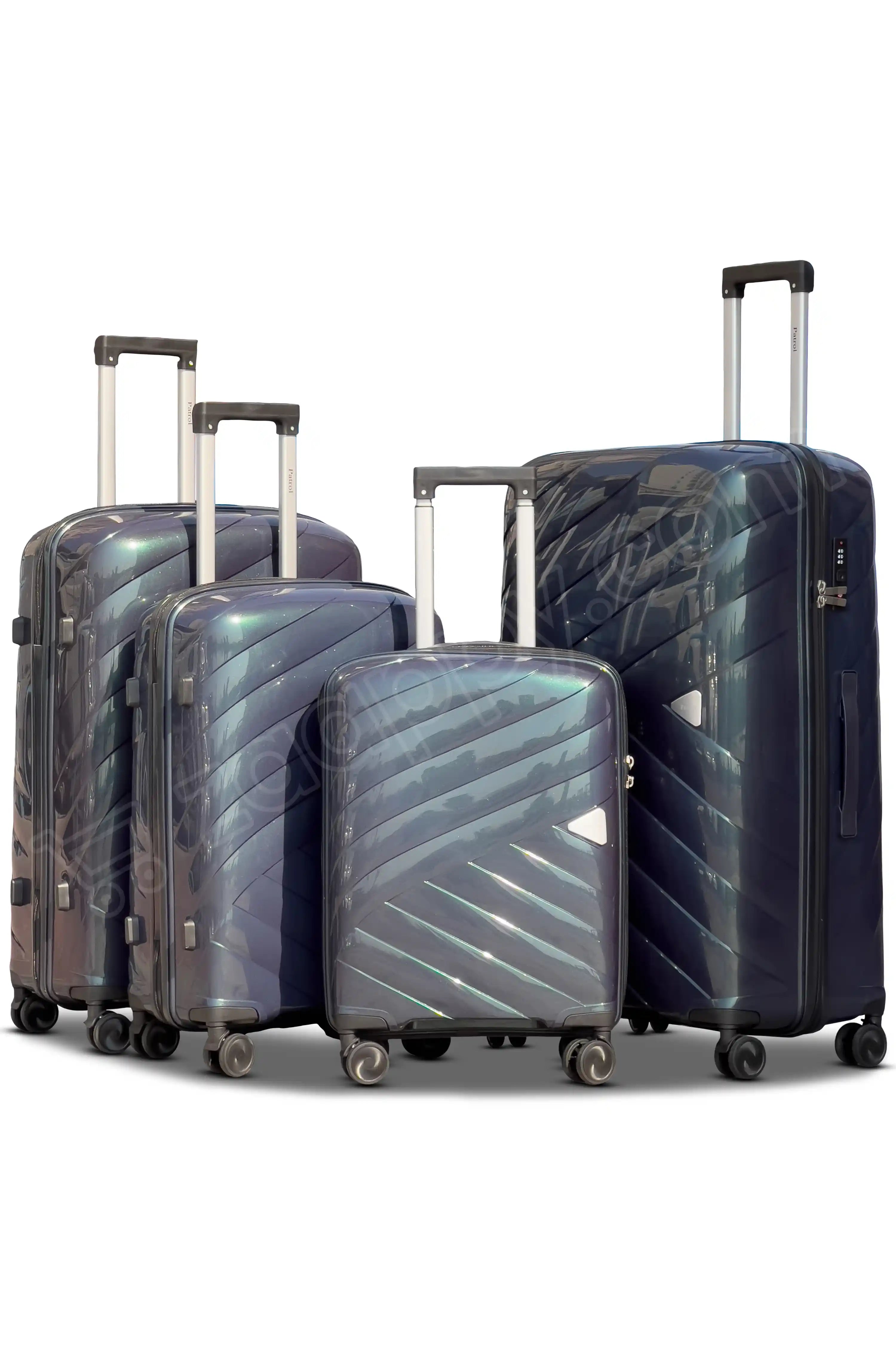 Aqualite Glossy 4 Pcs Hardside Luggage Set Durable Unbreakable PP Spinner Suitcase