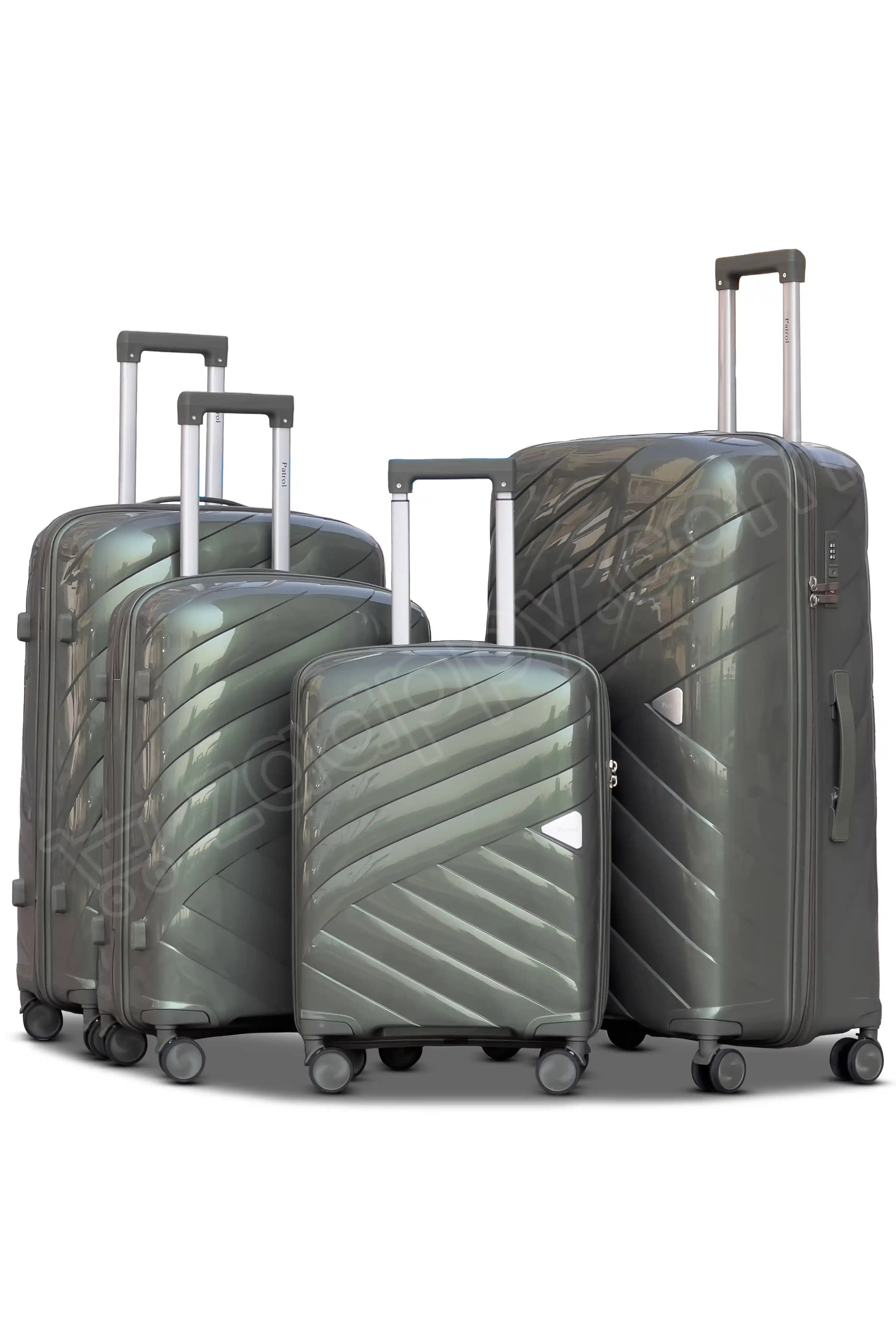 Aqualite Glossy 4 Pcs Hardside Luggage Set Durable Unbreakable PP Spinner Suitcase