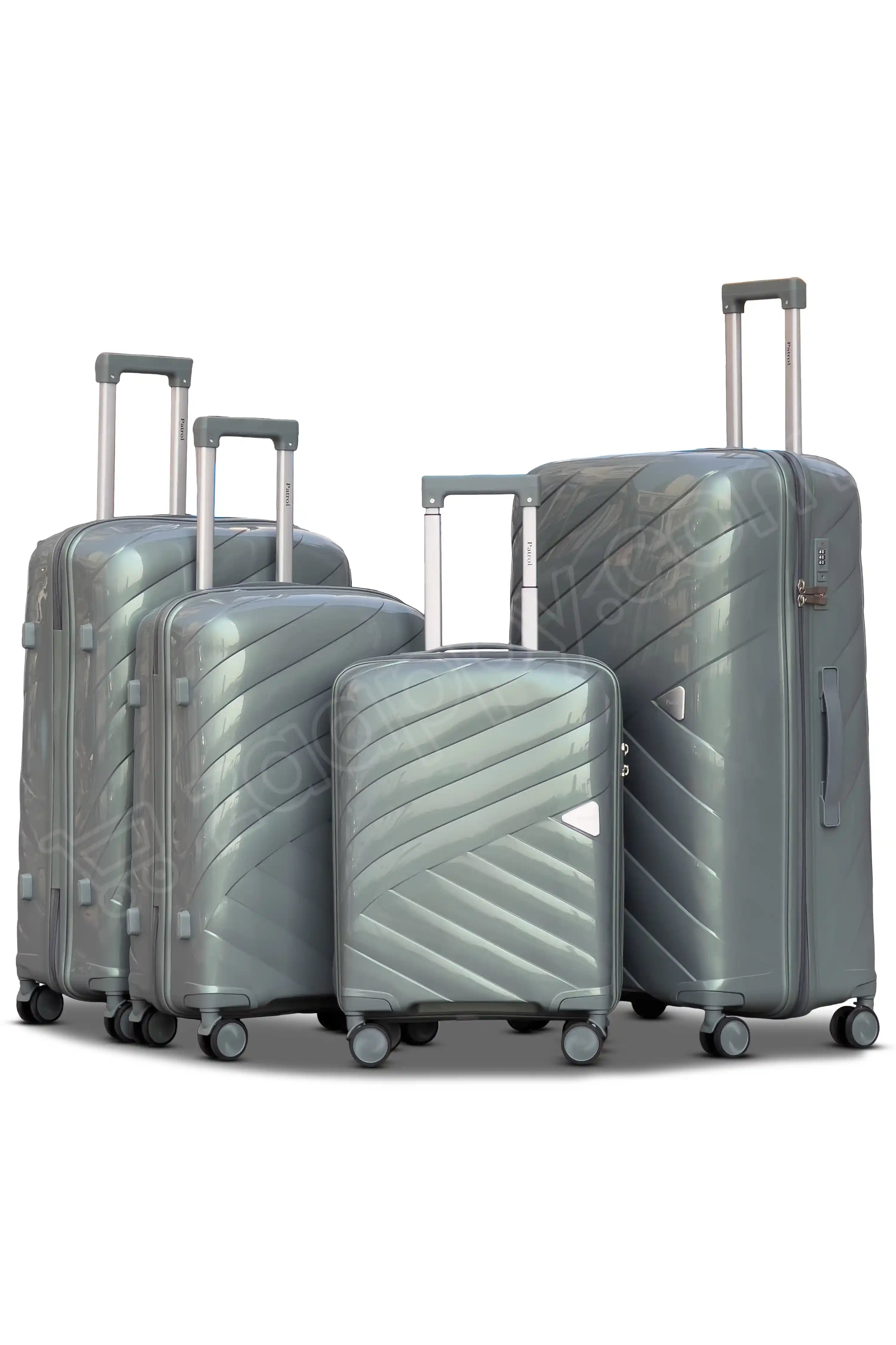 Aqualite Glossy 4 Pcs Hardside Luggage Set Durable Unbreakable PP Spinner Suitcase