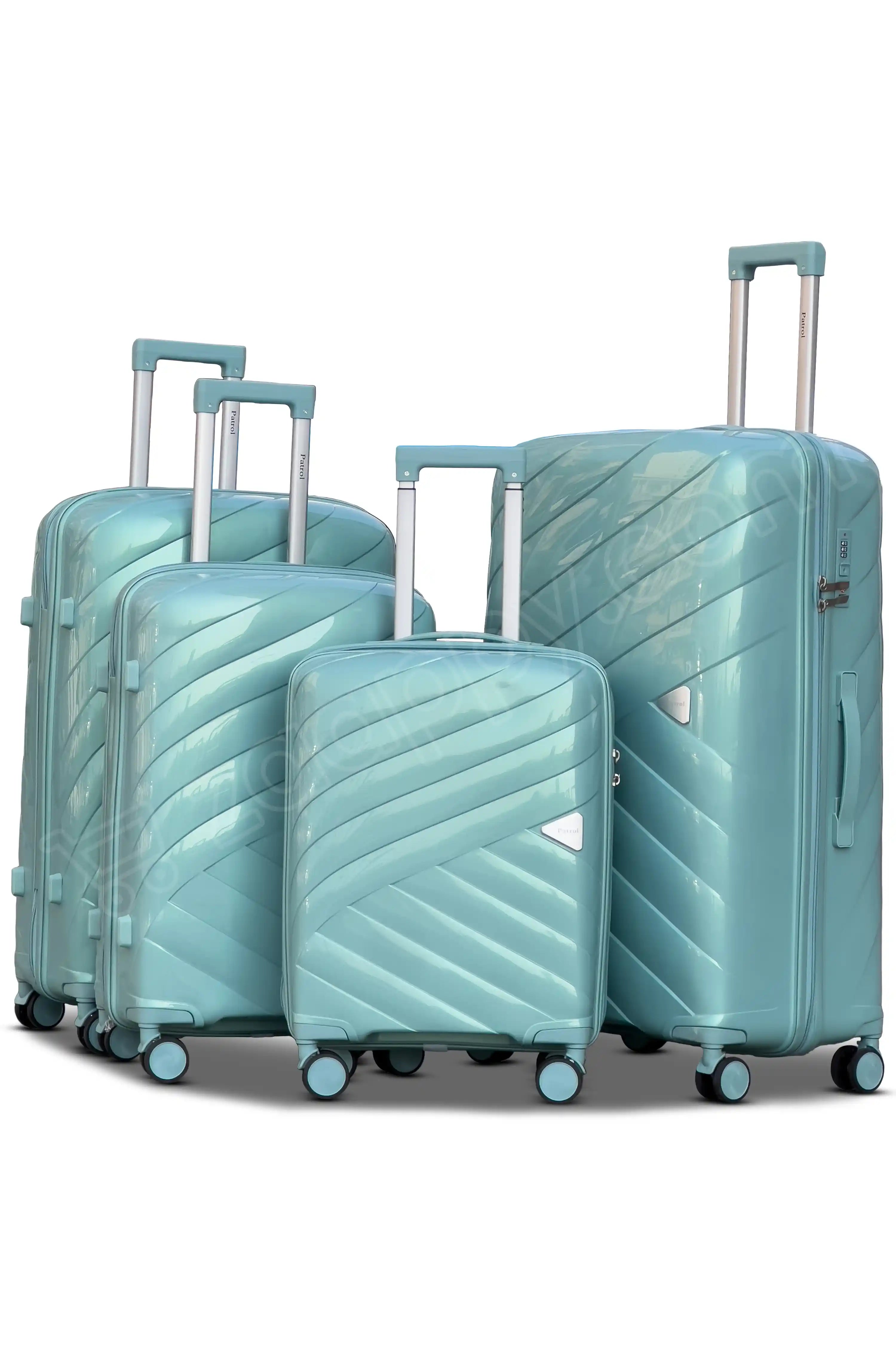 Aqualite Glossy 4 Pcs Hardside Luggage Set Durable Unbreakable PP Spinner Suitcase