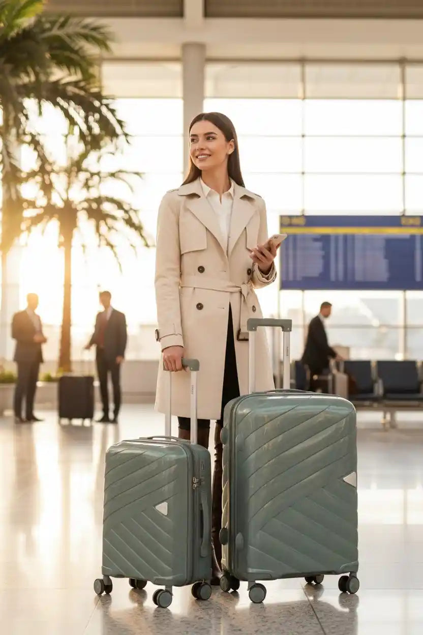 Aqualite Glossy 4 Pcs Hardside Luggage Set Durable Unbreakable PP Spinner Suitcase