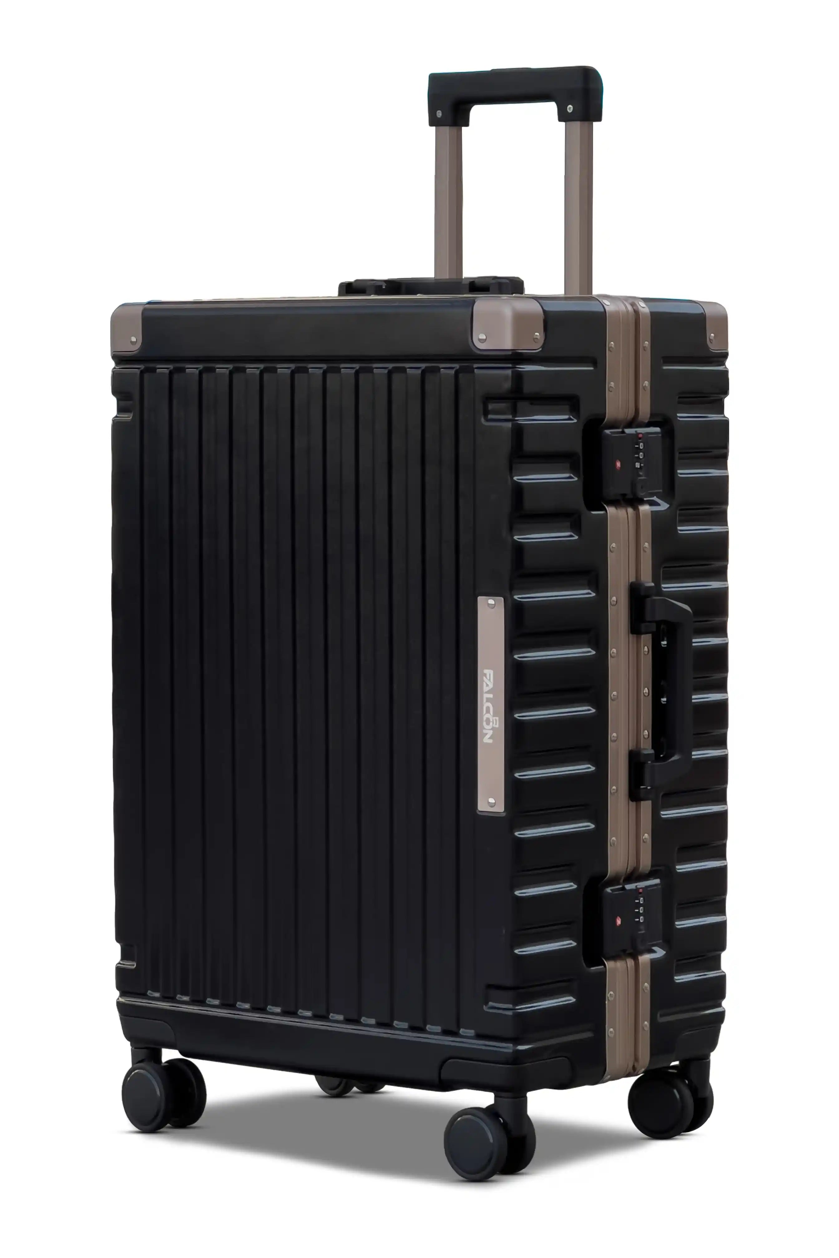 Aeris Aluminium Framed Lightweight PC 3 Pcs Set (20/24/28 Inch) Luggage Bags with Smooth Spinner Wheels