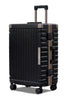 24 Inch Medium Size Checked In Aeris Aluminium Framed Lightweight PC Luggage Bags with Smooth Spinner Wheels
