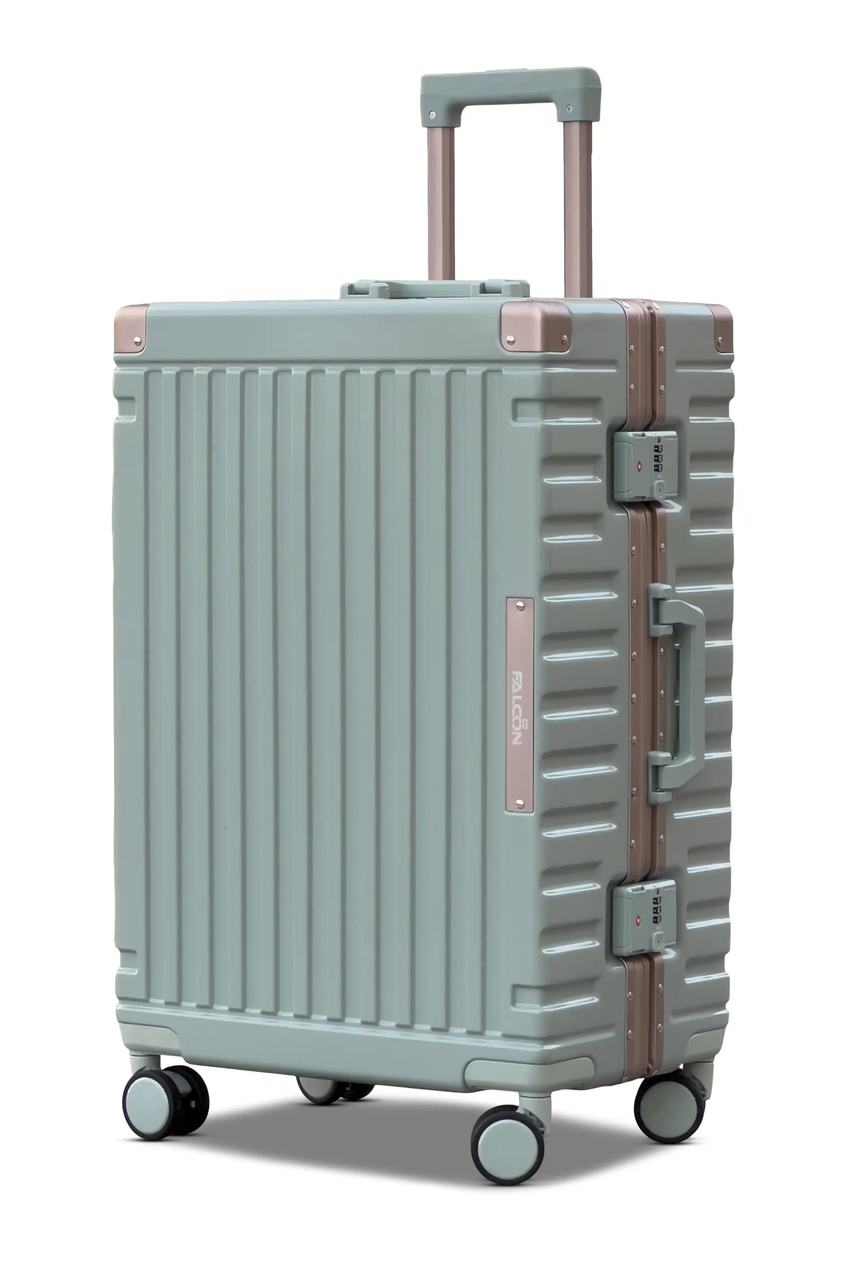 Aeris Aluminium Framed Lightweight PC 3 Pcs Set (20/24/28 Inch) Luggage Bags with Smooth Spinner Wheels