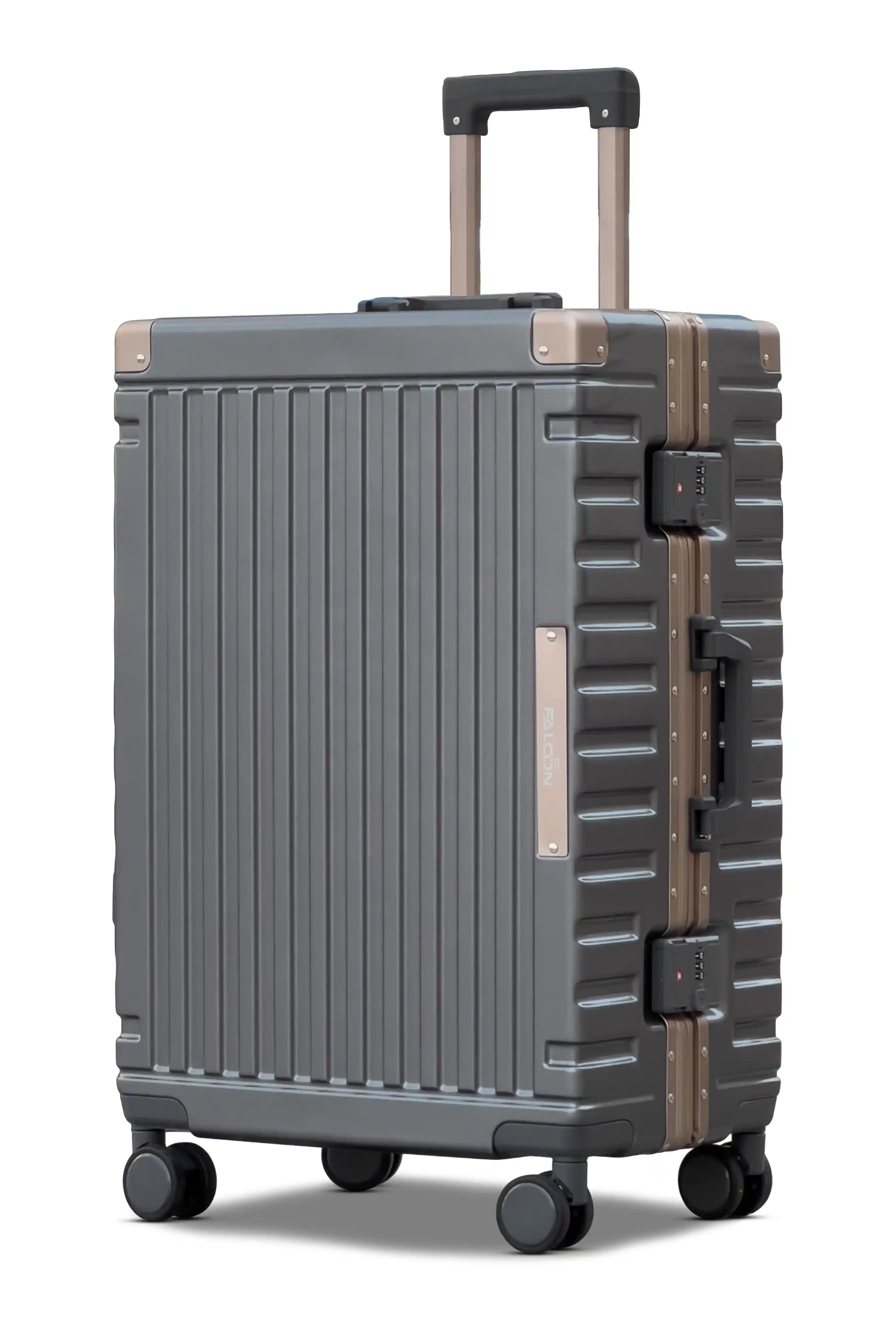 Aeris Aluminium Framed Lightweight PC 3 Pcs Set (20/24/28 Inch) Luggage Bags with Smooth Spinner Wheels