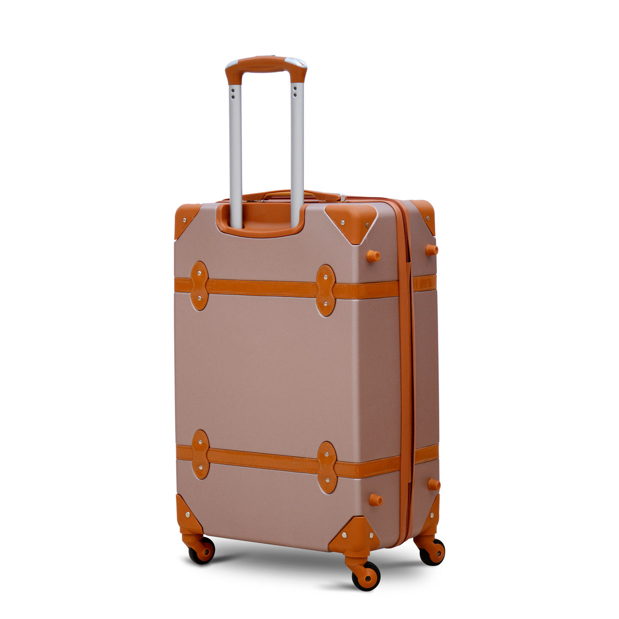 28" Lightweight ABS Corner Guard Luggage | Rose Gold Hard Case Trolley Bag