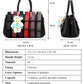 Bear Pendant PU Material Tote Bag With Detachable Shoulder Strap