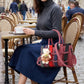 Stylish Ladies Bag, Bear Pendant Tote Shoulder Bag with Cute Teddy Charm